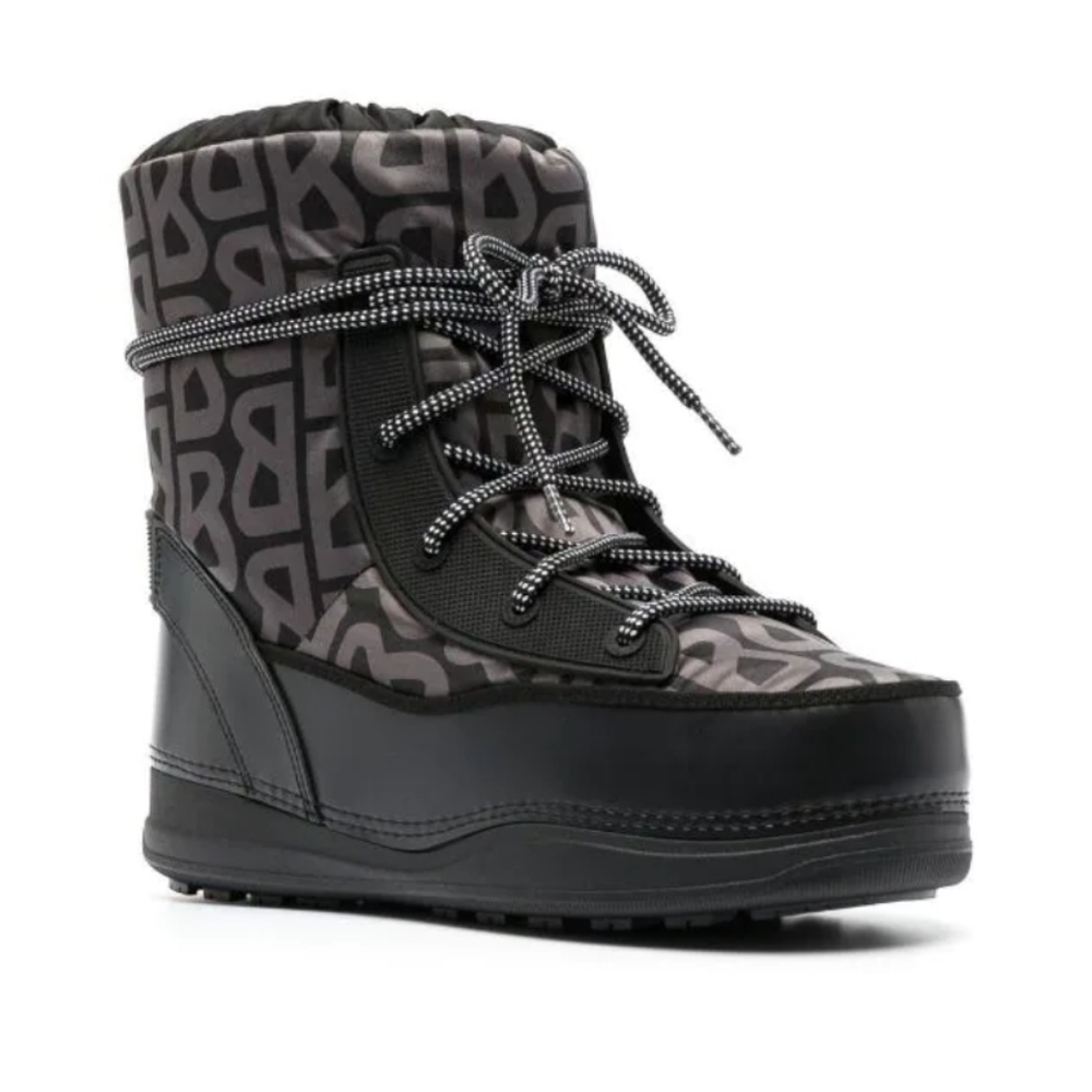 Bogner Black and Gray Patterned Winter Boots